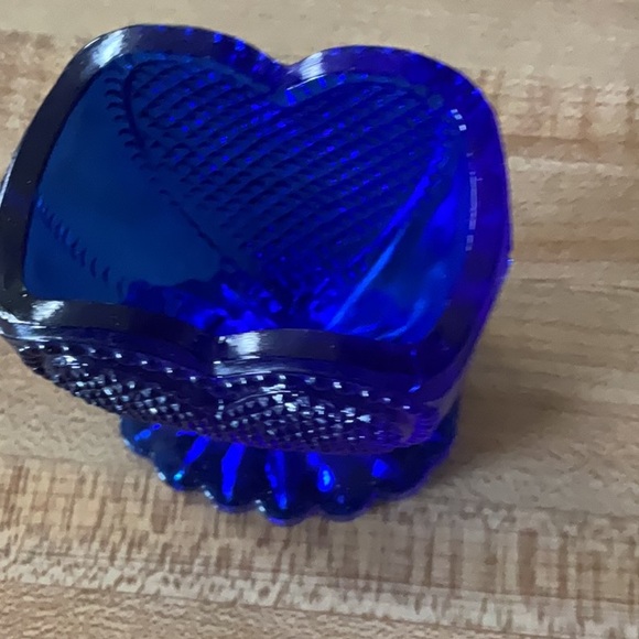 Vintage Degenhart blue ,hobbail trinket holder. - Picture 2 of 4